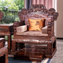 红木家具印尼黑酸枝木沙发阔叶黄檀东阳实木大款深雕中式硕果累累