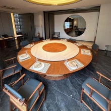 酒店餐桌大圆桌电动饭店餐厅包厢专用15人20人火锅桌2米6