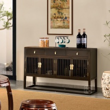 紫光檀餐边柜红木明式家具置物柜碗柜中式茶水柜储物柜