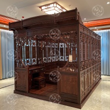 红木家具小叶紫檀（学名：檀香紫檀）千工拔步床实木中式仿古架子床婚床双人床